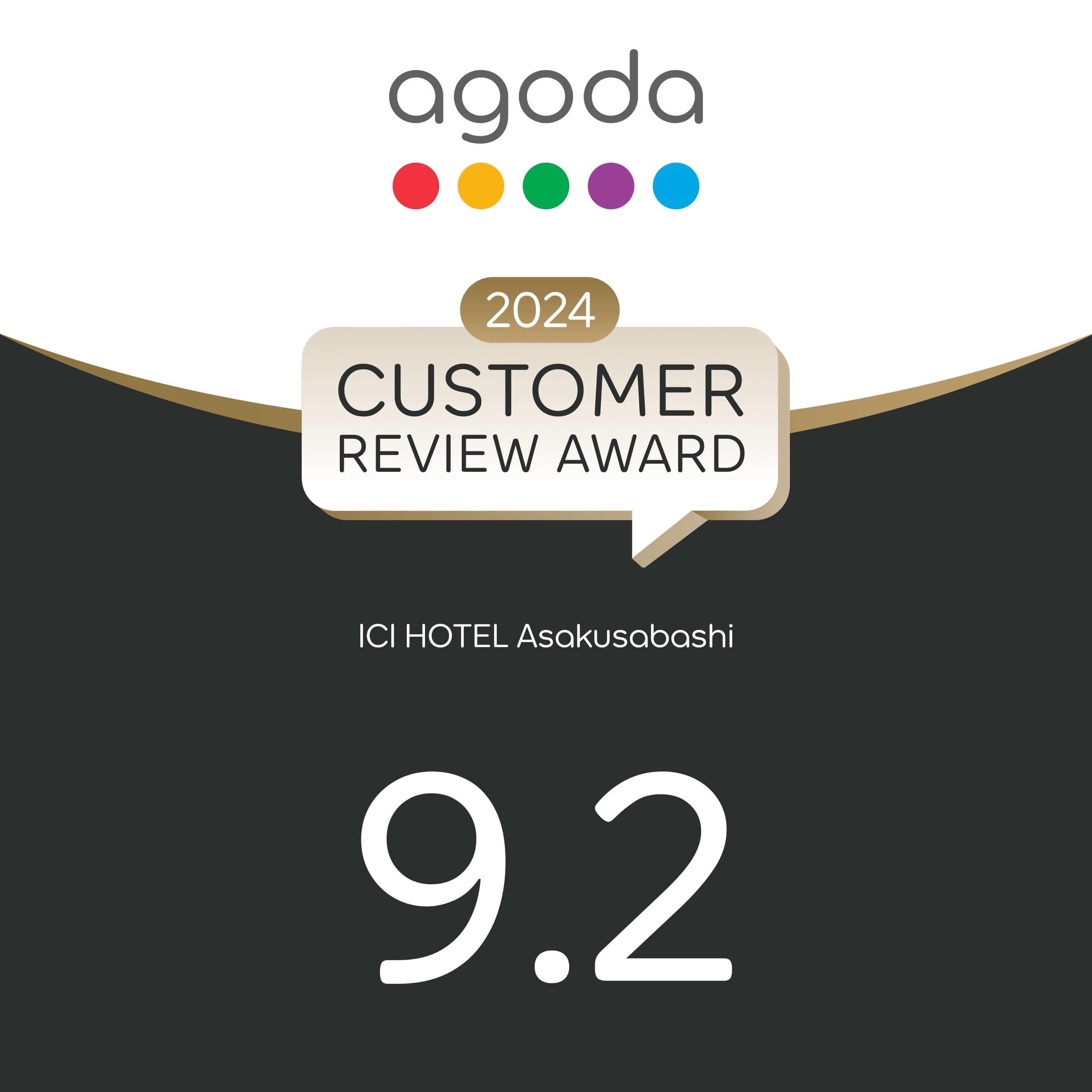 agoda 2024 CUSTOMER REVIEW AWARD